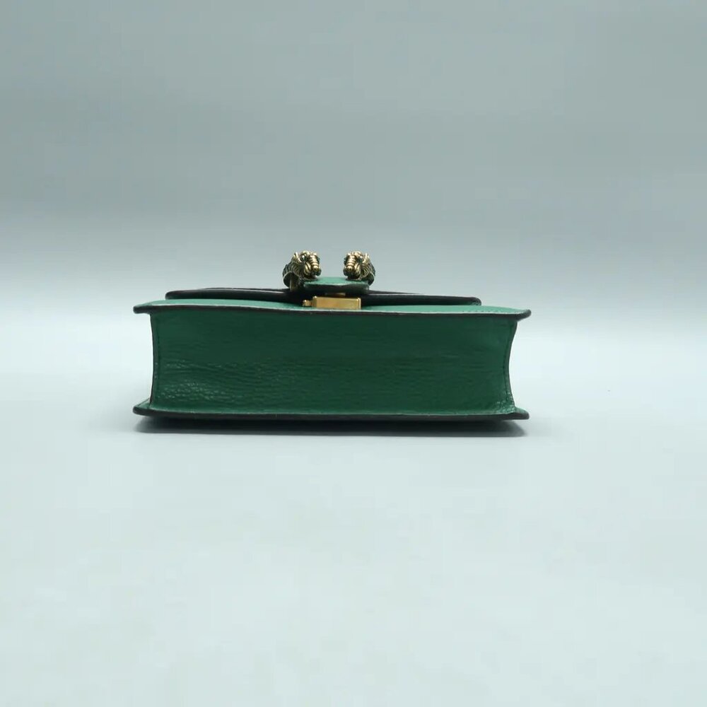 GUCCI Dionysus Green Leather Shoulder Bag 924-012525 - Picture 5 of 12